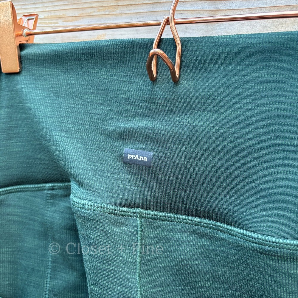 Prana Becksa 7/8 Leggings Deep Pine Heather Green Size Medium - Picture 7 of 12